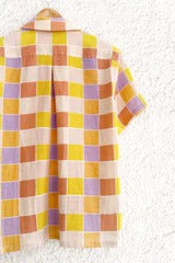Premium Multicolor Checkered Half Sleeve Casual Shirt for Men | Soft Cotton Blend Regular Fit