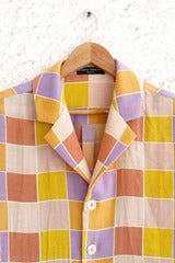 Premium Multicolor Checkered Half Sleeve Casual Shirt for Men | Soft Cotton Blend Regular Fit