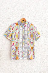 Premium Multicolor Geometric Printed Half Sleeve Casual Shirt for Men | Cotton Blend Regular Fit